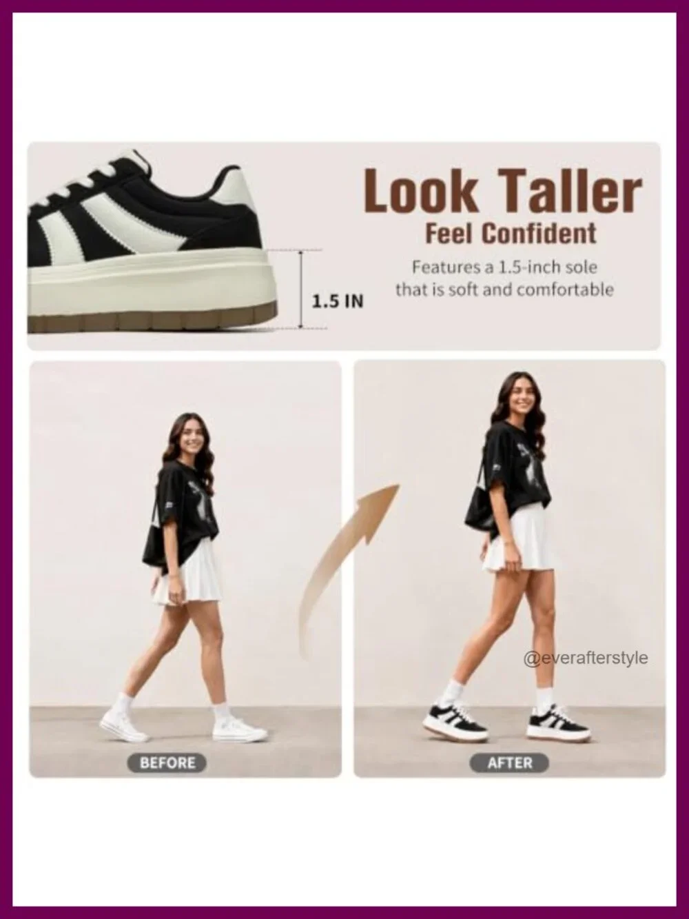 Women's Platform Fashion Sneakers Lightweight Tennis Shoes Faux Leather Oxford